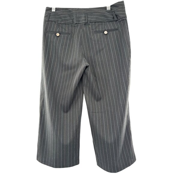 John Paul Richard Women's Capri Cropped Pinstripe Pants Size 4 Black & Blue - Picture 3 of 7